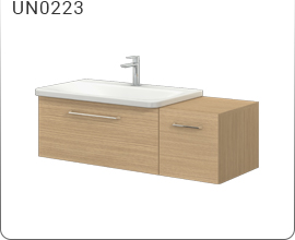 Wall-mounted cabinet for a furniture washbasin