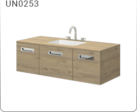 Cabinet with an integrated washbasin in the countertop