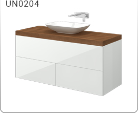 Cabinet with a countertop for a countertop washbasin