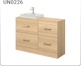 Cabinet with a top for a countertop wash-basin