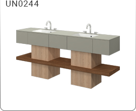 wall hanging cabinet with an integrated washbasin