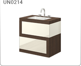 Hanging cabinet with an integrated washbasin